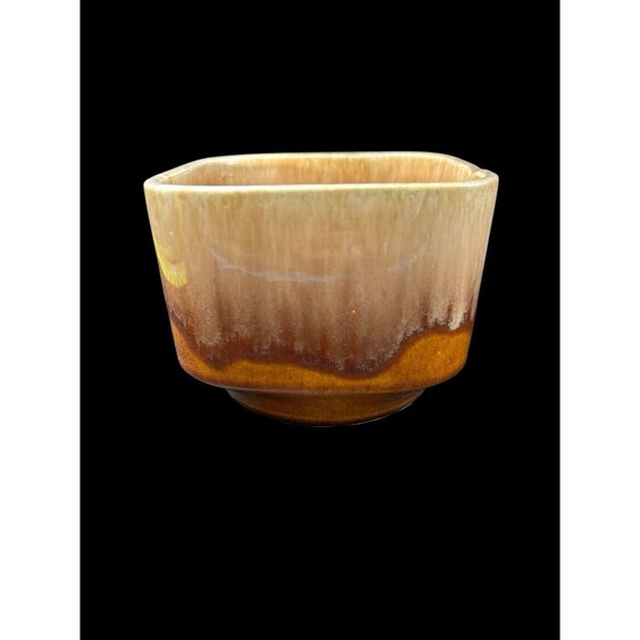 Bowl Planter Drip Glaze Vintage Washburn Ceramics S2 USA Art Pottery Rare Shape - Picture 2 of 7